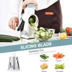 Rotary Cheese Grater with Handle Kitchen Shredder Slicer Grater Slicer Ice - Image 4