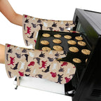 Oven Mitts Gloves 1 Pair Heat Resistant 480 ℉ Non Slip Clear Silicone Printed - Image 6