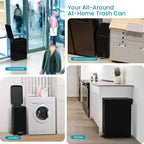 Home Zone Living 8 Gallon Slim Kitchen Trash Can - Image 7
