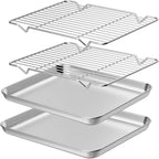 Wildone Baking Sheet with Rack Set, Stainless Steel Cookie Pan baking Tray with by Wildone