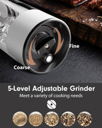 TOMEEM Upgraded Larger Capacity Electric Salt and Pepper Grinder Set - Image 4