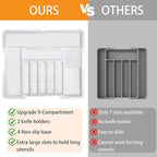 Homecor Silverware Organizer for Kitchen Drawer, Expandable Utensil Drawer - Image 3