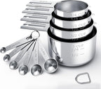 TILUCK Stainless Steel Measuring Cups & Spoons Set, Cups and Spoons, Kitchen by TILUCKBringsGoodLuck