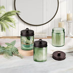 3 Pack Apothecary Jar Canisters Bathroom Vanity Organizer - Image 6