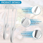 Patelai 4 Pieces Korean and Japanese BBQ Tongs Non Slip Cooking Utensils - Image 3