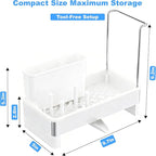 Kitchen Sink Caddy Organizer, Stainless Steel Sponge Holder, Kitchen Caddy Sink - Image 7