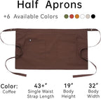 Unisex Waist Apron Half Bistro Apron Server Aprons - Image 6