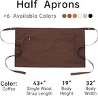 Unisex Waist Apron Half Bistro Apron Server Aprons - Image 6