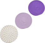 Pot Holders Set Trivets Set 100% Pure Cotton Thread Weave Hot Pot Holders Set - Image 4