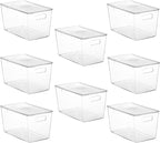 Vtopmart 8 Pack Clear Stackable Storage Bins by Vtopmart