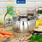 Daniks Modern 7 Quart Stainless Steel Stock Pot - Image 2