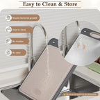 GUANCI Cutting Board for Kitchen Double Sided 304 Stainless Steel Chopping - Image 7