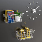 MaraFansie Wall Wire Baskets Bin No Drilling Adhesive Hanging Baskets Wall - Image 9
