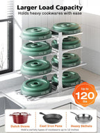 MUDEELA 8-Tier Pots and Pans Organizer under Cabinet, 15.83" Height Heavy Duty - Image 4