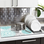 Findosom 2PCS 17" x 32" Dish Drying Mat & 24" x 5.5" Sink Splash Guard - Image 6