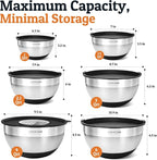Priority Chef 6Pc Large Mixing Bowls - Image 2