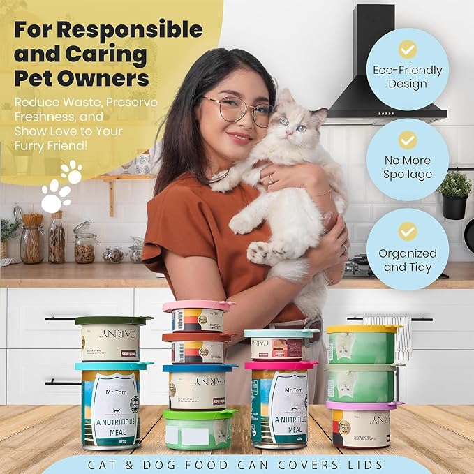 4 Pack Universal Pet Food Can Covers Lids - Image 8