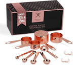 Copper Measuring Cups and Spoons Stainless Steel 9 pieces - Image 2