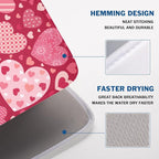 Valentine's Day Dish Drying Mat 18 x 24 Inch Heart Shaped Pattern Dish Drying - Image 4