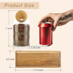 Coffee Sugar Tea Container Set, 3 Pack Glass Jars - Image 3