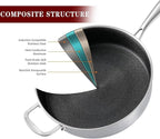 LOLYKITCH 6 QT Tri-Ply Stainless Steel Non Stick Sauté Pan - Image 2