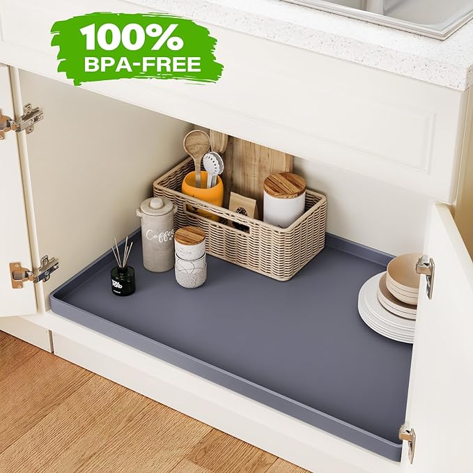 FLATO Waterproof Under Sink Mat 40" x 22" Shelf Liner - Image 4
