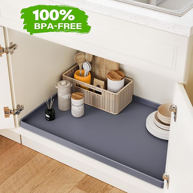FLATO Waterproof Under Sink Mat 40" x 22" Shelf Liner - Image 4