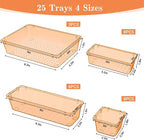 SpaceHacks 25 PCS Plastic Drawer Organizer Set, 4-Size Versatile Organizer - Image 2