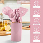 E-far Kitchen Utensils Set of 12, Silicone Cooking Utensils - Image 4