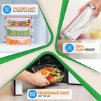 Nutrichef 10-Piece Glass Food Containers - Image 3