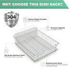 SunnyPoint 304 Stainless Steel Dish Drying Rack - Image 4