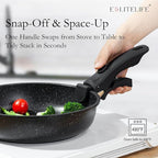 ESLITE LIFE Nonstick Ceramic Frying Pans Skillets Set - Image 3