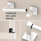 FORIOUS Toilet Paper Holder Set Wall Mount, SUS 304 Stainless Steel Pivoting - Image 3