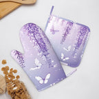 Oven Mitts and Pot Holders Lavender Butterfly Light Purple Flower Silicone - Image 6