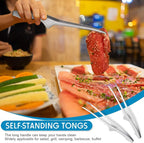 Patelai 2 Pieces Korean and Japanese BBQ Tongs Non Slip Cooking Utensils - Image 6