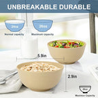 Soup Bowls 26oz, Wheat Straw Bowls Set of 6, Unbreakable Cereal & Popcorn Bowls - Image 2