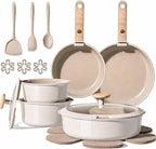 CAROTE Nonstick Pots and Pans Set, Cookware Set Detachable Handle, RV Cookware by CAROTE