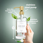 Vine Creations Clear Glass Soap Dispenser, 2 Pack Kitchen Soap Dispenser Set - Image 6