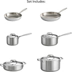 Tramontina Signature Tri-Ply Clad Stainless Steel 10-Piece Cookware Set - Image 8