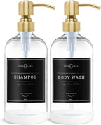 Vine Creations Clear Glass Soap Dispenser, 2 Pack Kitchen Soap Dispenser Set - Image 7
