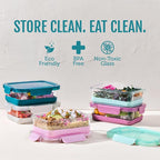 Ello Duraglass 3.4 Cup Meal Prep Sets 10Pc, 5 Pack Set- Glass Food Storage - Image 2