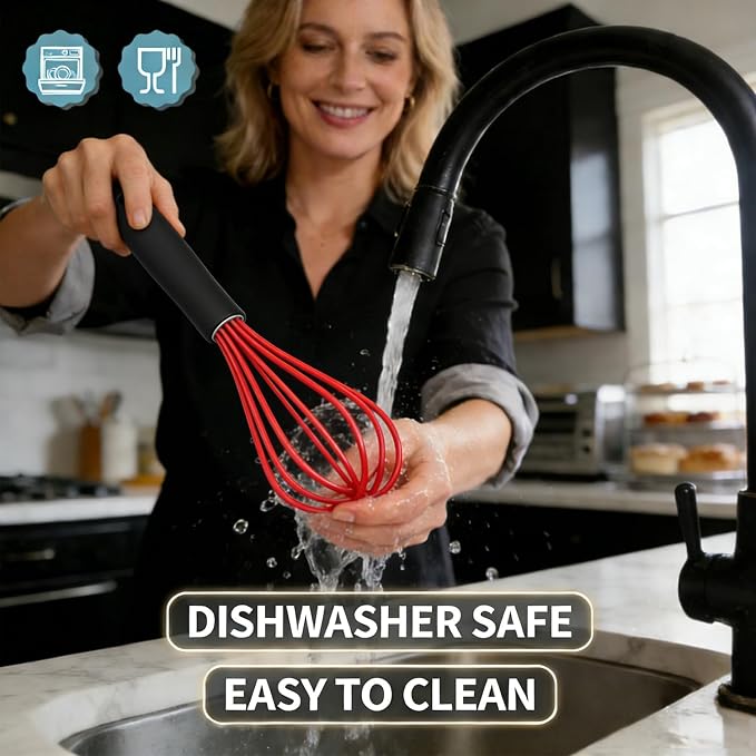Anaeat Silicone Whisk, Thick Stainless Steel Wire Inner - Image 8