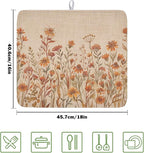 Fall Floral Dish Drying Mat for Kitchen Counter 16 x 18 Inch Autumn Sunflower - Image 2
