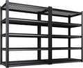 Set of 2 71"H Garage Shelving-3000LBS 5 Tier Storage Shelves, Adjustable Heavy by Unknown