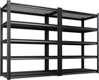 Set of 2 71"H Garage Shelving-3000LBS 5 Tier Storage Shelves, Adjustable Heavy by Unknown