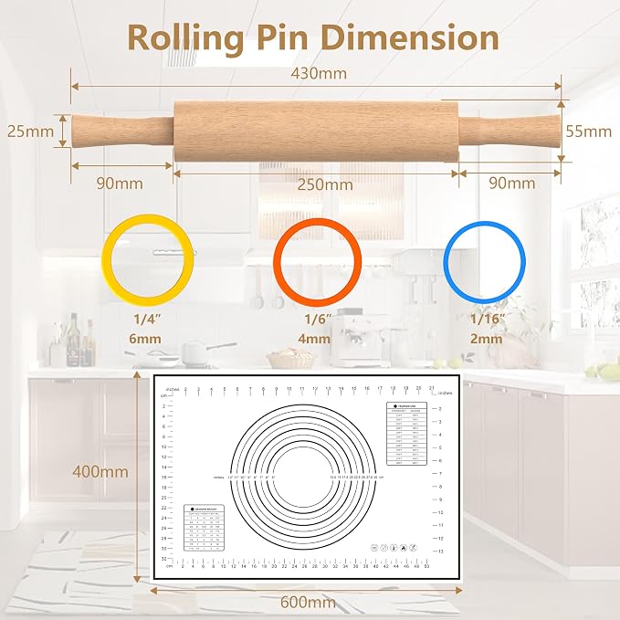 Classic Wooden Rolling Pin - Image 4