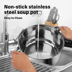 10 Quart soup Pot with Glass Lid, Premium Food-Grade Stainless Steel Stock Pot - Image 7