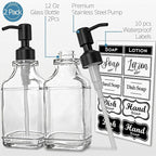 JASAI 2Pack Glass Soap Dispenser - Image 3