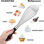 Rainspire 12-Inch Wire Whisk Stainless Steel, Balloon Whisks - Image 5