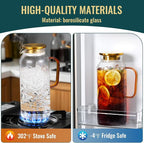 4 Pack 2 Liter/68 oz Glass Pitcher - Image 4